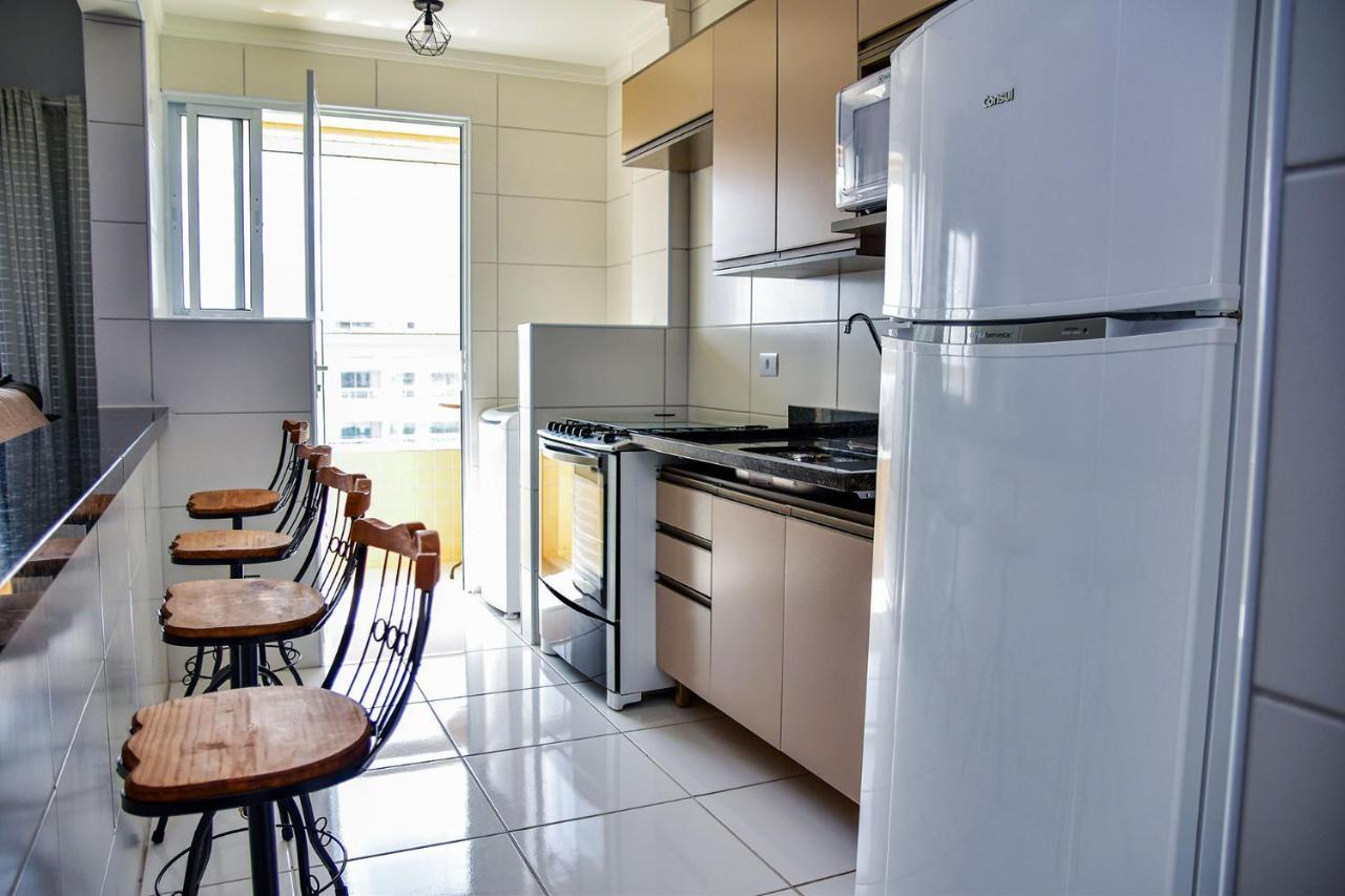 Apto c Wi-Fi a beira-mar na Praia Jardim Real SP Apartment Praia Grande  Bagian luar foto